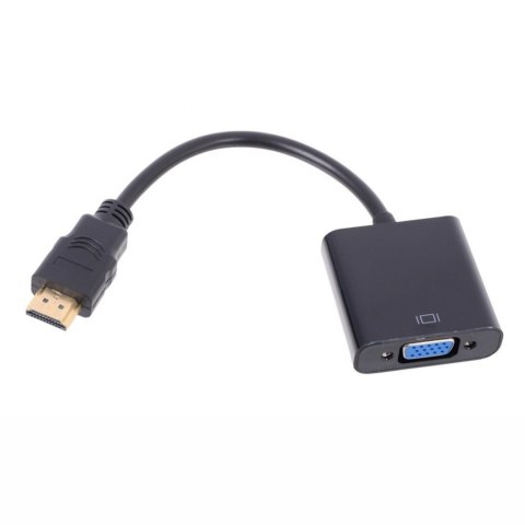 Kabel adapter Akyga AK-AD-42 VGA F - HDMI M 0,15m czarny Kabel adapter Akyga AK-AD-42 VGA F - HDMI M 0,15m czarny