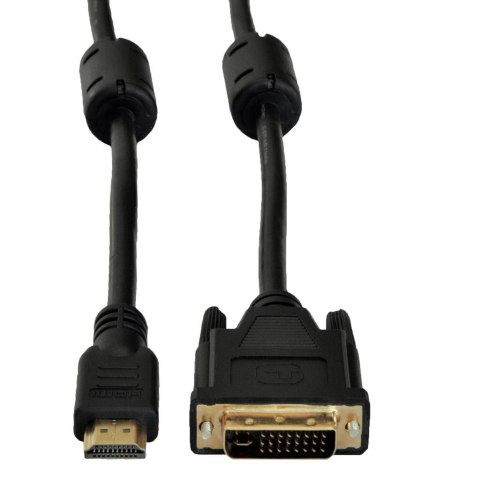 Kabel adapter Akyga AK-AV-13 DVI-D (M) (24+1) - HDMI (M) 3m czarny Kabel adapter Akyga AK-AV-13 DVI-D (M) (24+1) - HDMI (M) 3m czarny