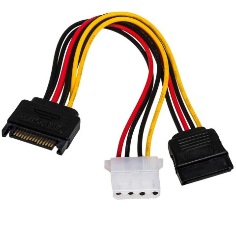 Kabel adapter Akyga AK-CA-32 SATA (M) - SATA (F) + Molex (F) 0,15m Kabel adapter Akyga AK-CA-32 SATA (M) - SATA (F) + Molex (F) 0,15m