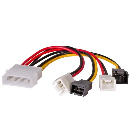 Kabel adapter Akyga AK-CA-34 Molex (M) - 2x 3-pin 12V + 2x 3-pin 5V (M) 0,15m Kabel adapter Akyga AK-CA-34 Molex (M) - 2x 3-pin 12V + 2x 3-pin 5V (M) 0,15m