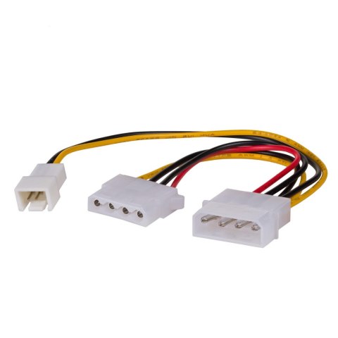 Kabel adapter Akyga AK-CA-35 Molex (M) - 3-pin 12V (M) + Molex (F) 2x 0,15m Kabel adapter Akyga AK-CA-35 Molex (M) - 3-pin 12V (M) + Molex (F) 2x 0,15m