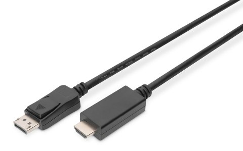 Kabel adapter DIGITUS DisplayPort 1.2 4K 60Hz UHD Typ DP/HDMI A M/M czarny 2m Kabel adapter DIGITUS DisplayPort 1.2 4K 60Hz UHD Typ DP/HDMI A M/M czarny 2m