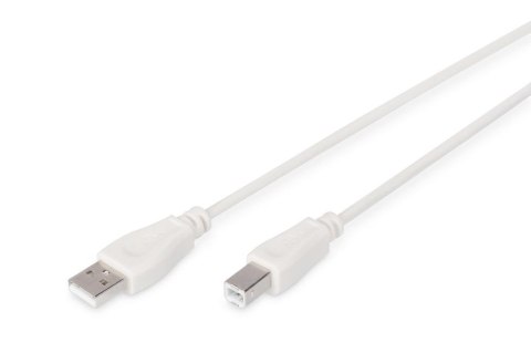 Kabel drukarkowy USB DIGITUS 2.0 A/M - USB B /M, 1,8m Beżowy Kabel drukarkowy USB DIGITUS 2.0 A/M - USB B /M, 1,8m Beżowy