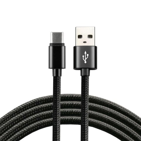 Kabel USB - USB-C everActive CBB-2CB 2m z obsługą szybkiego ładowania do 3A czarny Kabel USB - USB-C everActive CBB-2CB 2m z obsługą szybkiego ładowania do 3A czarny