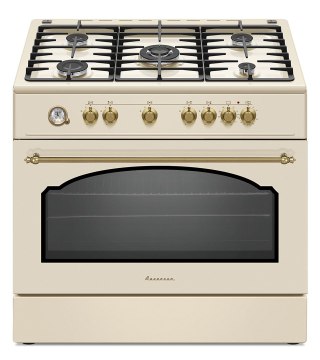 Kuchnia gazowo elektryczna Ravanson Retro KWGE-90ARC (kremowy)
