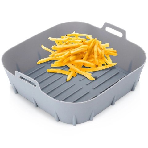 Wkład do Frytkownicy Air Fryer 1 szt. HIT Silikonowy Szary Kwadratowy 22 cm