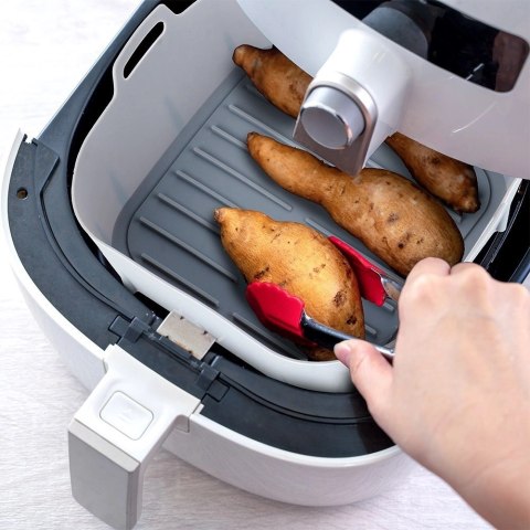 Wkład do Frytkownicy Air Fryer 1 szt. HIT Silikonowy Szary Kwadratowy 22 cm