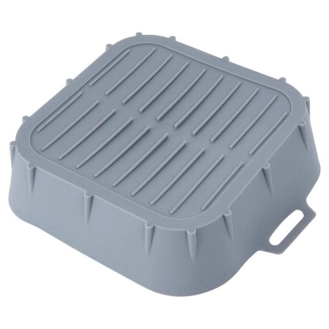 Wkład do Frytkownicy Air Fryer 1 szt. HIT Silikonowy Szary Kwadratowy 22 cm