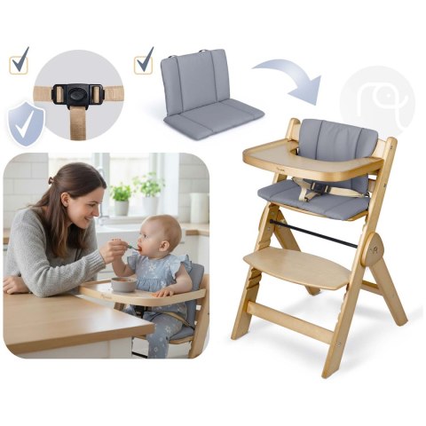 Drewniane krzesełko do karmienia Nukido Timo