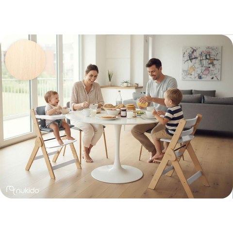 Drewniane krzesełko do karmienia Nukido Timo