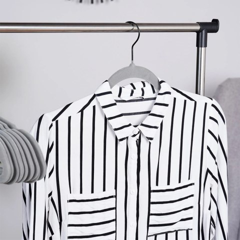 Wieszaki na ubrania welurowe szare obrotowe 45x24,5 cm 10 szt.