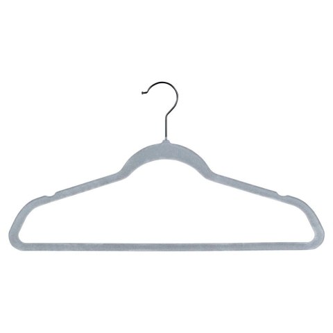 Wieszaki na ubrania welurowe szare obrotowe 45x24,5 cm 10 szt.