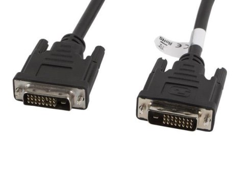 Kabel DVI Lanberg DVI-D (24+1) M/M 3m czarny Kabel DVI Lanberg DVI-D (24+1) M/M 3m czarny