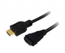 Kabel LogiLink CH0057 HDMI A 19-pin (M)>HDMI A 19-pin (F) Kabel LogiLink CH0057 HDMI A 19-pin (M)>HDMI A 19-pin (F)