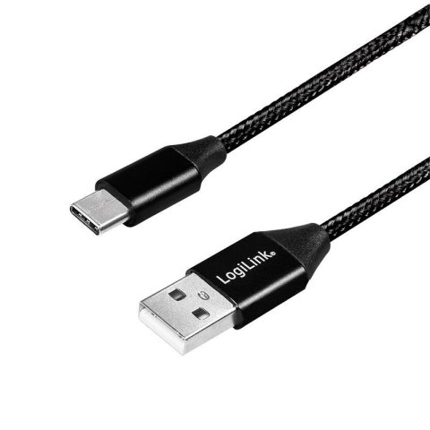 Kabel USB 2.0 LogiLink CU0139 USB A - USB-C, M/M, czarny, 0,3m Kabel USB 2.0 LogiLink CU0139 USB A - USB-C, M/M, czarny, 0,3m