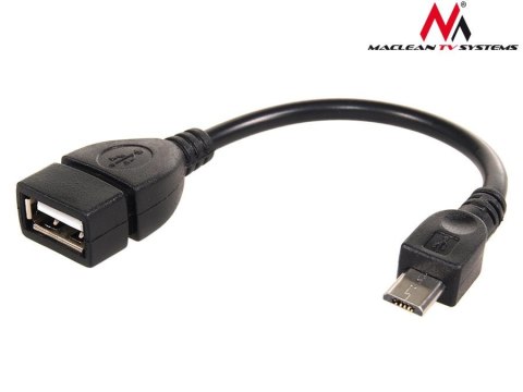 Kabel adapter Maclean MCTV-696 USB 2.0 (F) -> MicroUSB typu B (M) Kabel adapter Maclean MCTV-696 USB 2.0 (F) -> MicroUSB typu B (M)