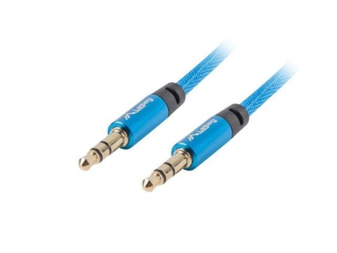 Kabel audio Lanberg Premium stereo minijack - minijack M/M 1m niebieski Kabel audio Lanberg Premium stereo minijack - minijack M/M 1m niebieski