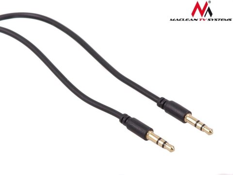 Kabel audio Maclean MCTV-816 miniJack 3,5mm (M) - miniJack 3,5mm (M), 3m czarny Kabel audio Maclean MCTV-816 miniJack 3,5mm (M) - miniJack 3,5mm (M), 3m czarny