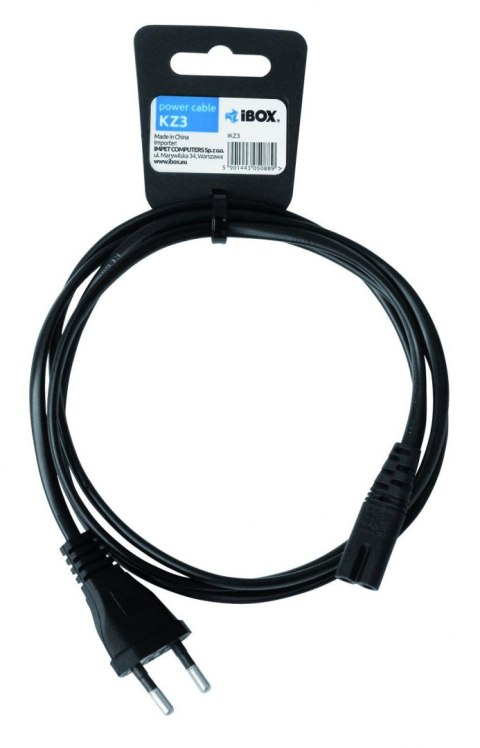 Kabel zasilający iBOX KZ3 IEC320 C7 Kabel zasilający iBOX KZ3 IEC320 C7