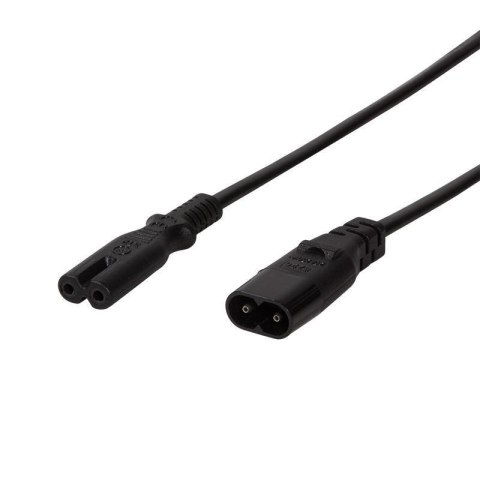 Przedłużacz kabla zasilającego LogiLink CP129 IEC C8 > C7 czarny 2m Przedłużacz kabla zasilającego LogiLink CP129 IEC C8 > C7 czarny 2m