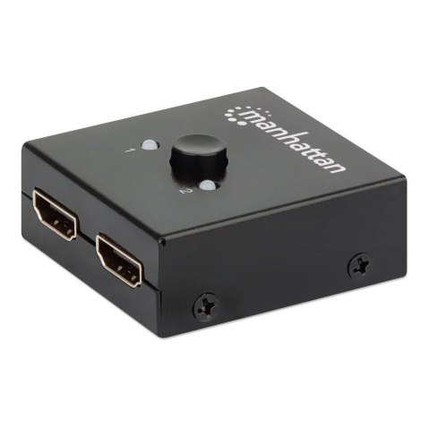 Przełącznik dwukierunkowy Manhattan HDMI 2x1 lub 1x2 4K*30Hz, czarny Przełącznik dwukierunkowy Manhattan HDMI 2x1 lub 1x2 4K*30Hz, czarny