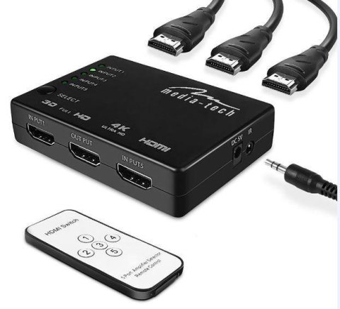Switch HDMI Media-Tech 5xHDMI Switch 4K MT5207 Switch HDMI Media-Tech 5xHDMI Switch 4K MT5207