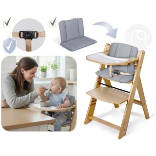 Drewniane krzesełko do karmienia Nukido Nelo