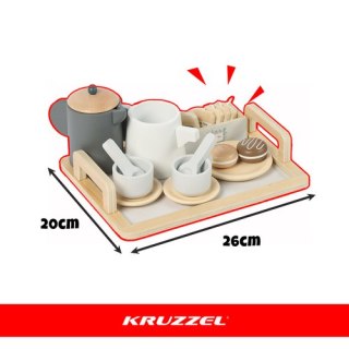 Drewniany zestaw do herbaty 16el. Kruzzel 26543