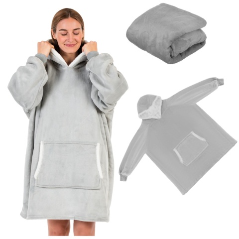 BLUZA XXL - KOC SZARY RUHHY 24402