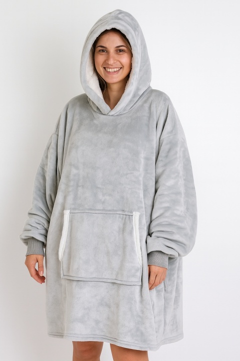 BLUZA XXL - KOC SZARY RUHHY 24402