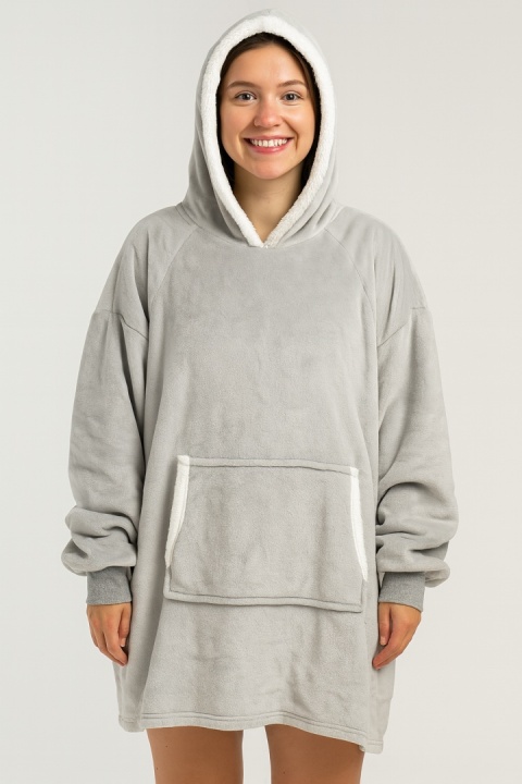 BLUZA XXL - KOC SZARY RUHHY 24402