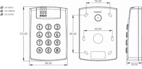 CZYTNIK ZBLIŻENIOWY ROGER PRT64LT-G