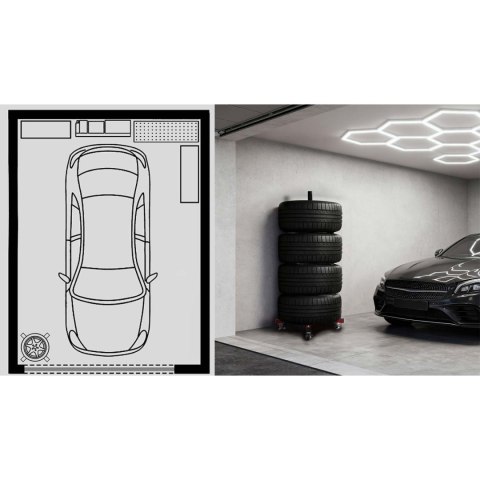 Stojak na opony koła wieszak na 4 opony Humberg HM-387