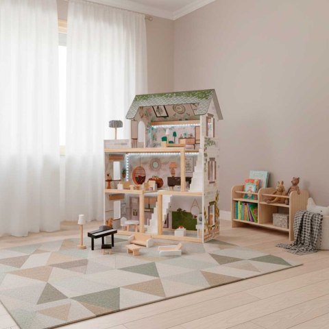 LULILO Domek dla lalek drewniany FLORO boho LED