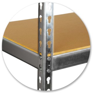 Regał metalowy magazynowy 183 x 90 x 40 cm Humberg HR-853 srebrny