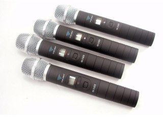 Zestaw 4 mikrofonów Azusa PLL-400 UHF 4 kanały