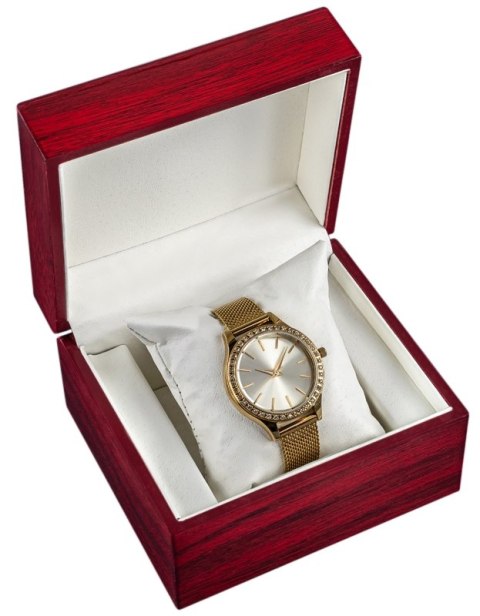 Pudełko drewniane na zegarek - machoń