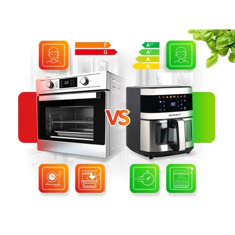 Frytkownica beztłuszczowa Air fryer Berdsen BD-656 srebrna