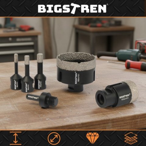 Otwornice diamentowe- zestaw 6szt. Bigstren 27079