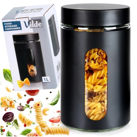 Pojemnik na produkty sypkie szklany zakręcany 1 l