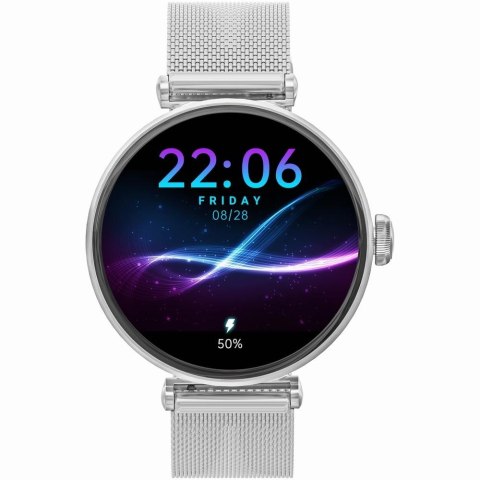 Smartwatch Gravity Srebrno Biały 2 Paski GT26-8