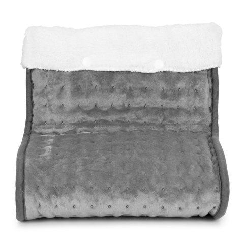 Elektryczny ogrzewacz do stóp z pilotem miękki but 10 poziomów grzania ciemnoszary ModernHome