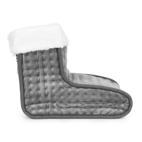 Elektryczny ogrzewacz do stóp z pilotem miękki but 10 poziomów grzania ciemnoszary ModernHome