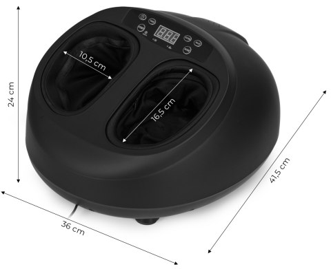 Masażer elektryczny do stóp z funkcją grzania refleksologia 3 tryby pilot 40W ModernHome