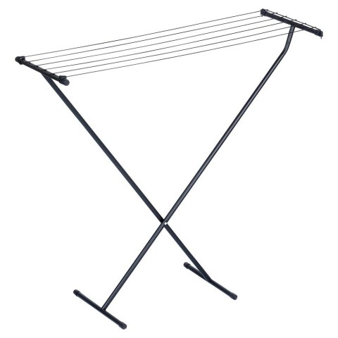 Suszarka na Pranie Ubrania Składana Metalowa Solidna Czarna VILDE 91 x 84cm