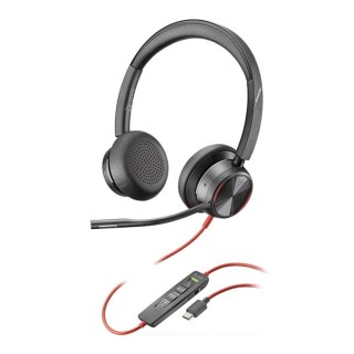 Słuchawki z mikrofonem Poly Blackwire 8225 Stereo USB-C Headset + adapter USB-C/A