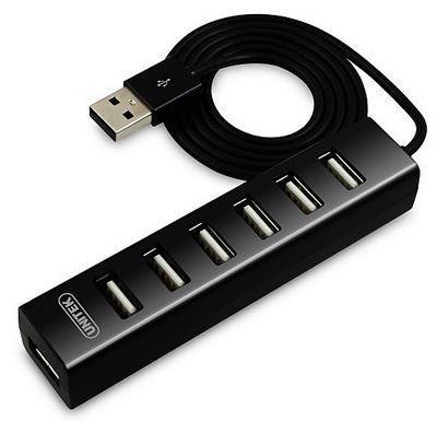 Hub USB Unitek Y-2160 7xUSB 2.0 czarny Hub USB Unitek Y-2160 7xUSB 2.0 czarny