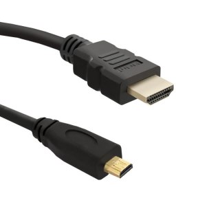 Kabel Qoltec HDMI 1.4 A męski / Micro HDMI D męski | 3,0m