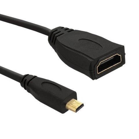 Kabel Qoltec Micro HDMI D męski / HDMI A żeński v1.4 | 0,2m Kabel Qoltec Micro HDMI D męski / HDMI A żeński v1.4 | 0,2m