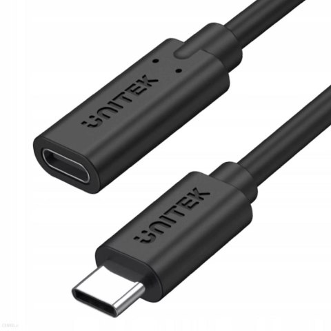 Kabel USB-C Unitek C14086BK-1M Przedłużacz, 10Gbps, 4K, PD 100W, M/F, 1m Kabel USB-C Unitek C14086BK-1M Przedłużacz, 10Gbps, 4K, PD 100W, M/F, 1m